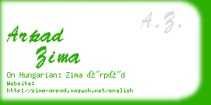 arpad zima business card